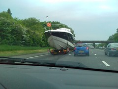 Big boat going backwards on the M6 by coolsmartphone
