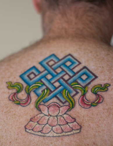 William's Endless Knot and Lotus Tattoo 