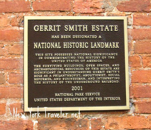 Gerrit Smith Estate Plaque