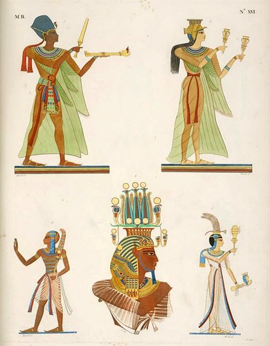 01- Fig 1. Ramses III [Ramses II]; Fig. 2. Nofre-Ari [Nefertari]; Fig. 3. Ramses IV [Ramses III]; Figg. 4 e 5. Principe e principessa.