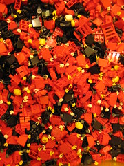 Box of Lego mini-figs