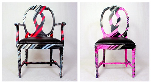 Graffiti art-inspired chairs