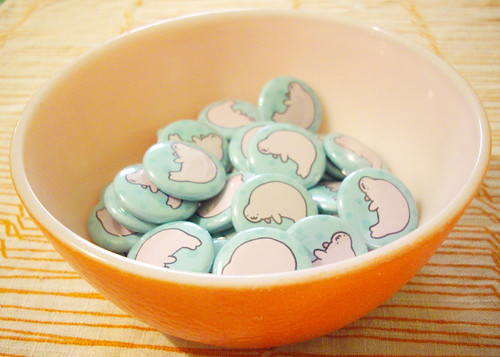 My manatee buttons.