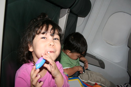 On an airplane