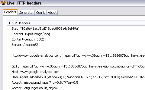 15 Add On Firefox web developer Live HTTP Headers