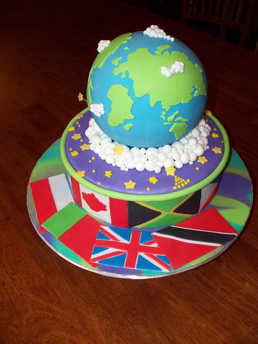 world flags globe. Globe cake, Europe side