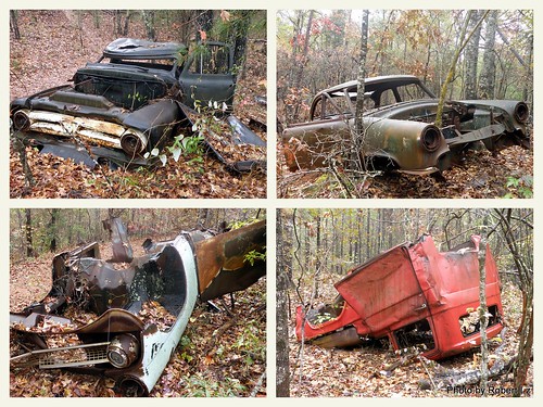 1950's cars and trucks in Providence Canyon State Park Lumpkin GA