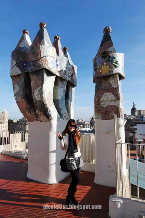 taking photo with chimneys