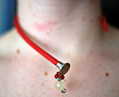 red needle necklace