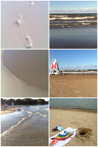 Collage of beach photos