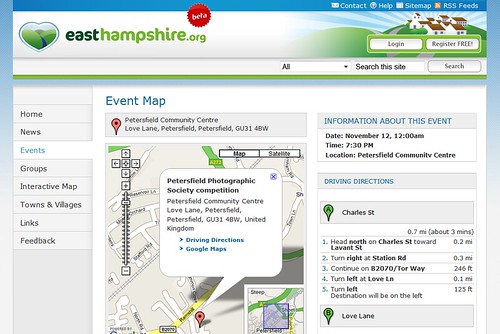 EastHampshire.org Event Map
