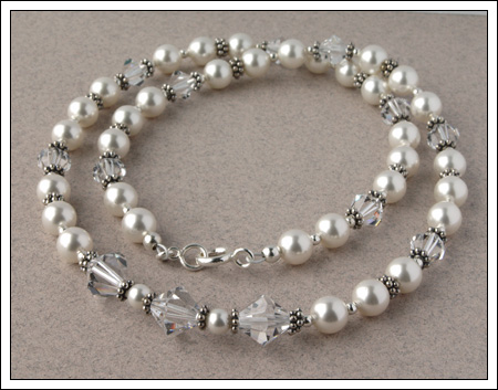 Swarovski pearl & crystal necklace