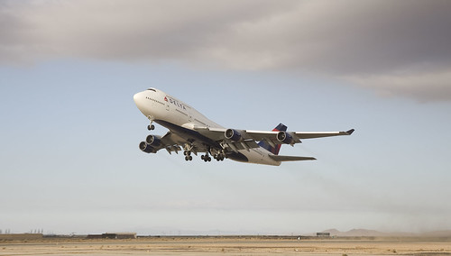 Delta Boeing 747 taking off