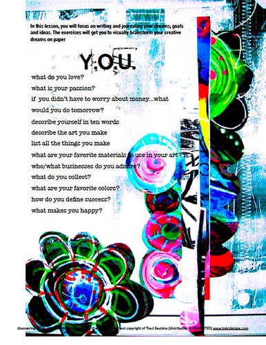 a page from Lesson one discovering YOU ecourse