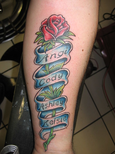 Rose Tattoo with Banner