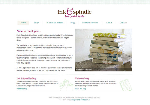 Ink & Spindle's new website