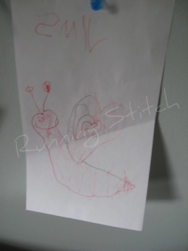 Valentine snail recreation on paper