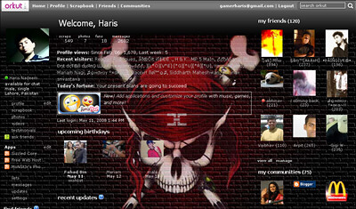 Orkut Skull theme