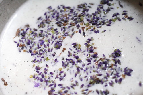 lavender steeping in cream