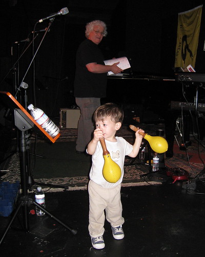 Davey on stage with Grandpa