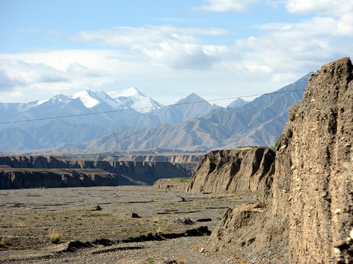 A gorge leading up to mountains south of Qinshui, Gansu Province, China