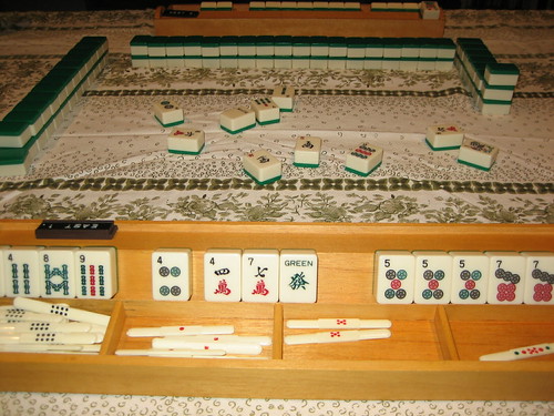 mahjong (my mum won)