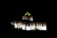 Bhutan: Paro Dzong at Night