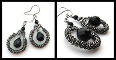 dark silver earrings