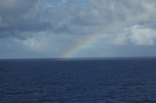 End of the rainbow at sea