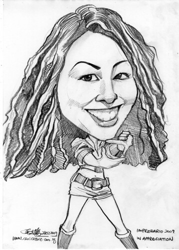 Caricature of Sheila Cheong
