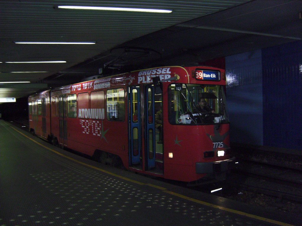 : Tram at the underground station