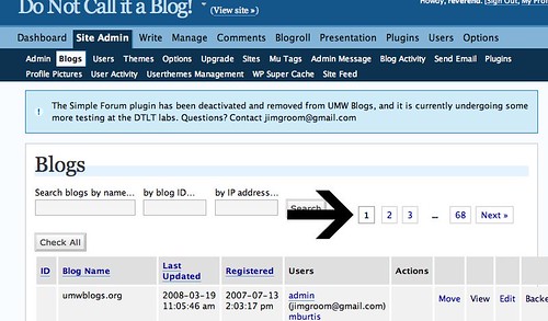Site Admin-->Blogs navigation WPMu 1.3.3