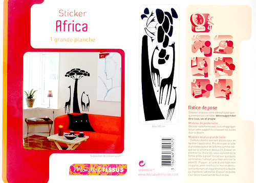 stickers AFRICA pour MONDIAL TISSUS