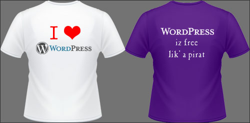 Tee-shirts WordPress
