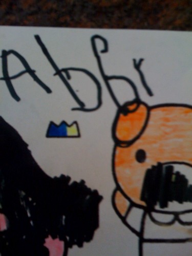 Abby can write her own name.
