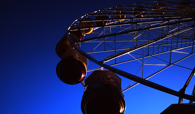 Castle Park Ferris Wheel. Pentax MX, 28mm f2.8, Fuji Velvia 50 Slide Film