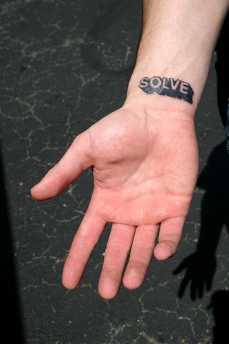 Hurricane Katrina survivors sport memorial tattoos. SOLVE memorial tattoo