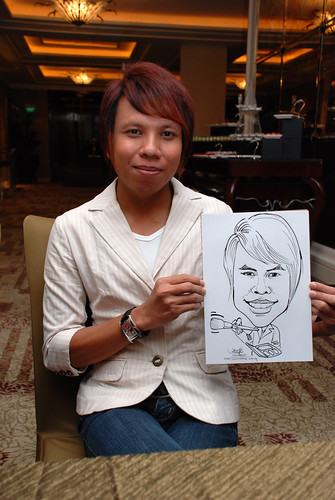 caricature live sketching for wedding dinner 120708  - 55