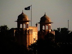 Lahore Fort Illuminated by Fading Sun