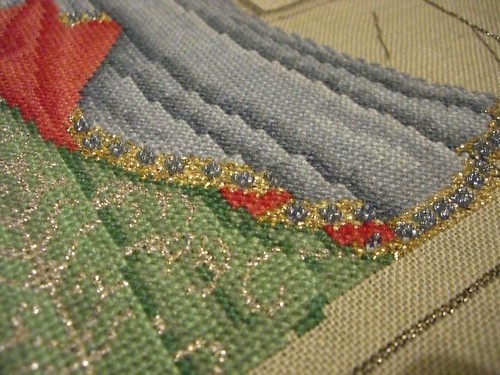 Crosss stitch on linen