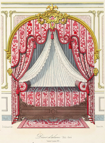 016-Decoracion de alcoba- en madera dorada estilo Luis XV