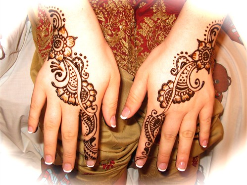 simple henna tops of hands