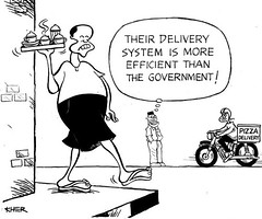 Malaysian Cartoon: Delivery system by kertoon