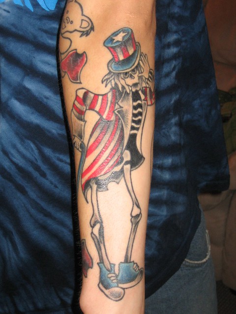Grateful Dead Skeleton Tattoo. Matt Simmons Sacred Heart Tattoo Lincoln 