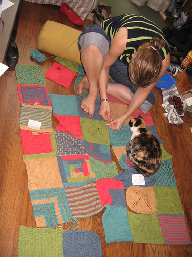 Bird's eye view of sewing up