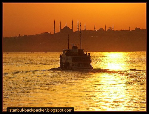 Golden Sunset at Istanbul Bosphorus