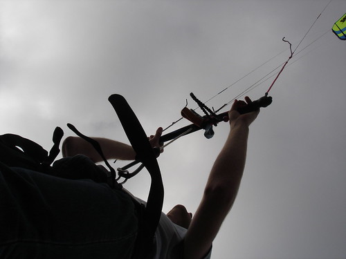 Matt Chernishov flying his kite in Wellington, New Zealand
