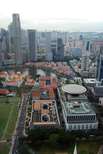 Singapore skyline bird's eye view from Equinox level 69