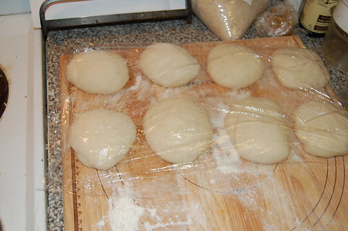 resting pita dough