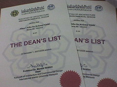 Dean's List certificate